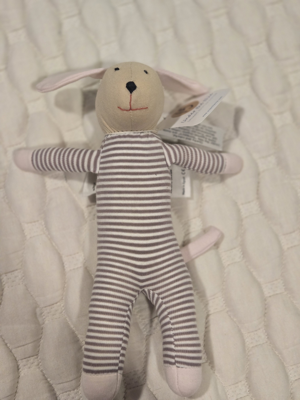 Under the Nile New With Tags 100% Certified Organic Pink Fabric Puppy Stuffie